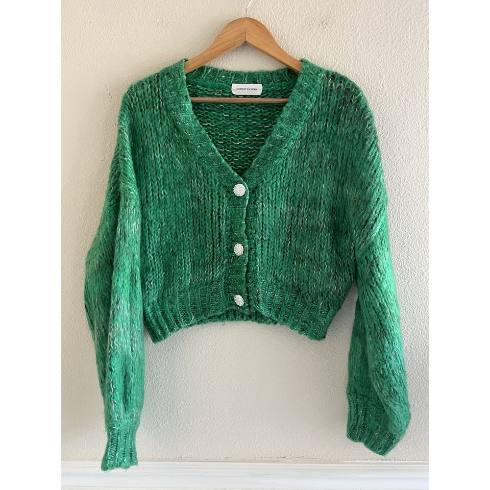 Goodnight Macaroon Button Up Cardigan Chucky Sweater Medium Cozy Feminine
